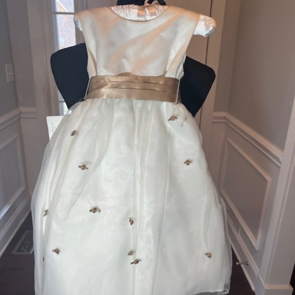 NWT Us Angels Ivory Flower Girl Dress Tulle Size 2T